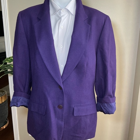 Vintage Pendleton Purple Blazer Size 14 - Picture 11 of 12